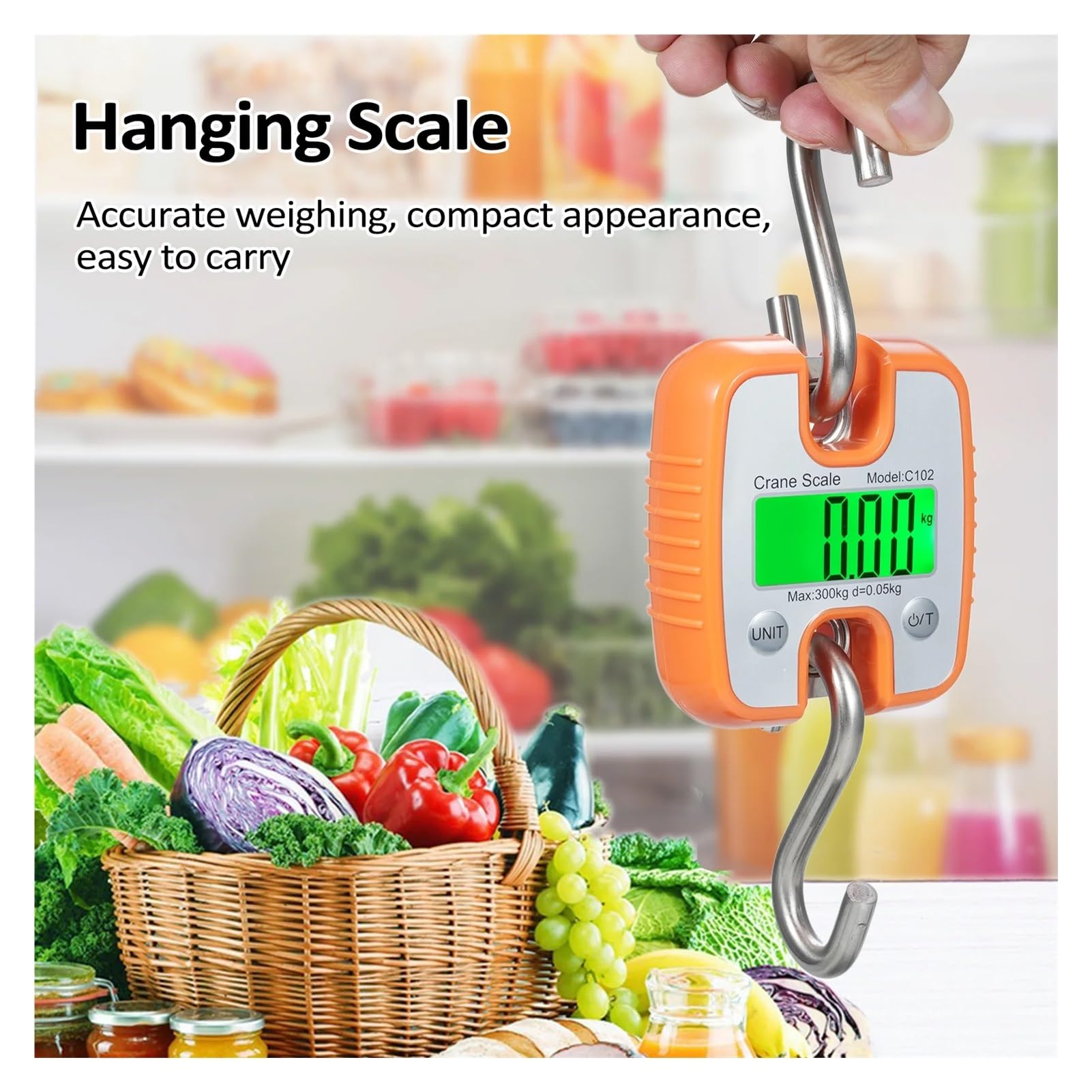 Amazon | デジタルスケール 吊り、 デジタルクレーンスケール 300kg